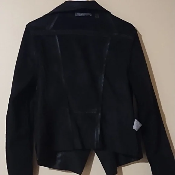 BAGATELLE BLACK VEGAN LEATHER JACKET. - Picture 8 of 8